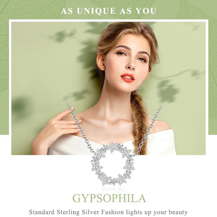 Elegant 925 Sterling Silver Shining Stackable Star Round Shape Pendants Necklaces Women Wedding Jewelry Collar BSN028