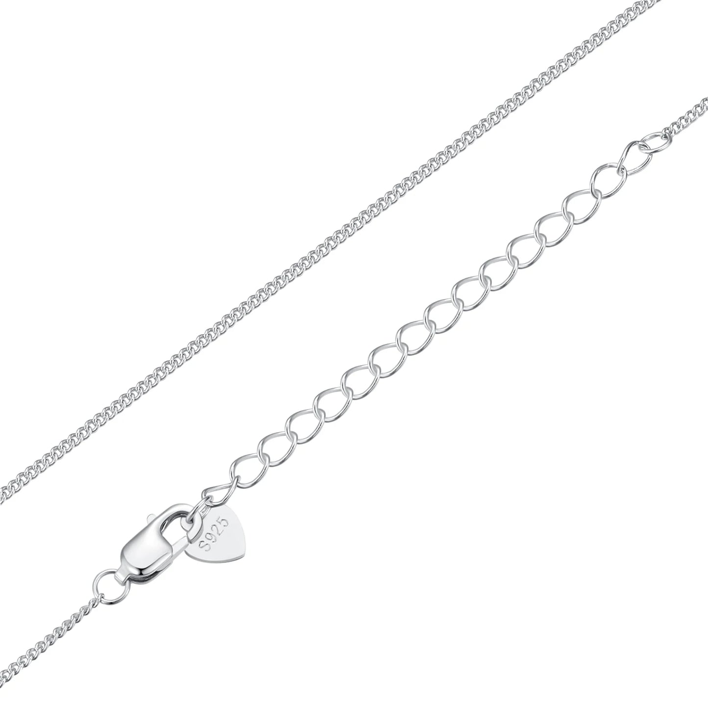 Classic Basic Chain 100% 925 Sterling Silver Lobster Clasp Adjustable Necklace Chain Fashion Jewelry for Women