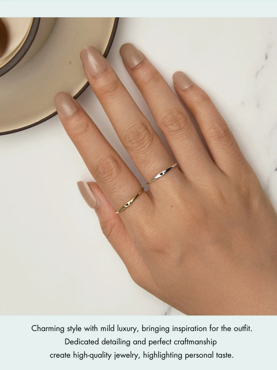 925 Sterling Silver Simple Carve Heart Wedding Band Stackable Promise Ring for Her 2 Colors Size 5-10