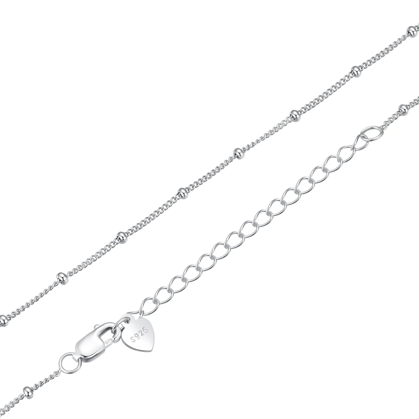 Classic Basic Chain 100% 925 Sterling Silver Lobster Clasp Adjustable Necklace Chain Fashion Jewelry for Women