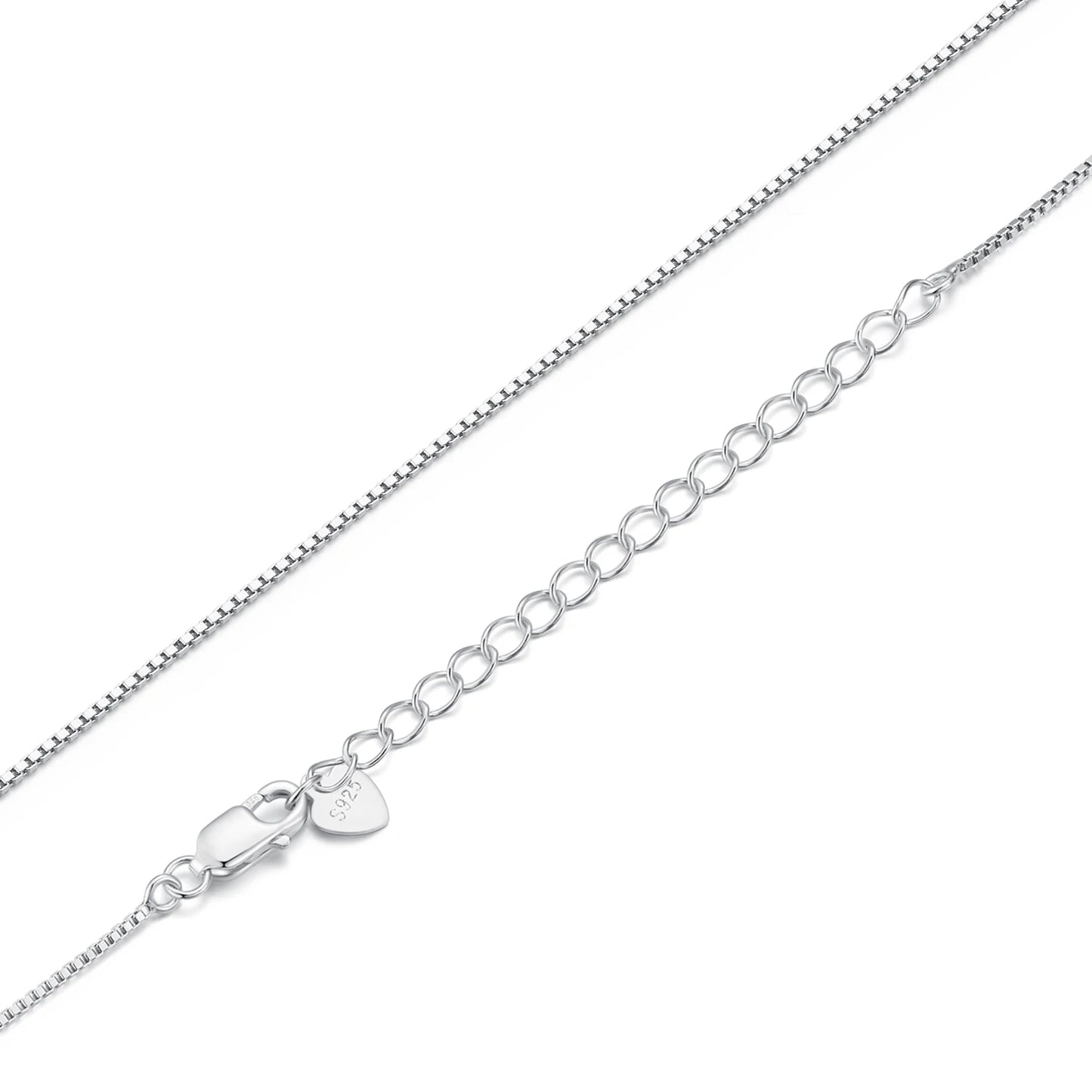 Classic Basic Chain 100% 925 Sterling Silver Lobster Clasp Adjustable Necklace Chain Fashion Jewelry for Women