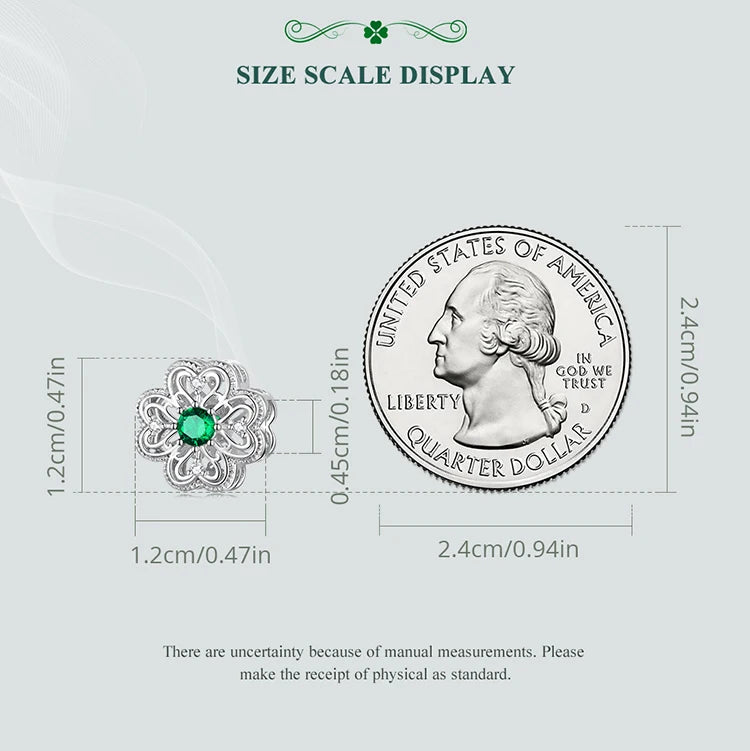 100%925 Sterling Silver Four-Leaf Clover Pendant Charm For Women Fit Bracelet DIY Necklace Jewelry Birthday Party Gift